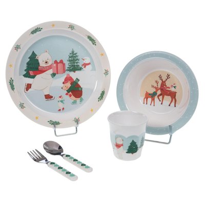 Coffret déjeuner 5 pièces hiver patinoire AMADEUS