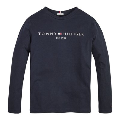 Logo Print Cotton T-Shirt with Long Sleeves TOMMY HILFIGER