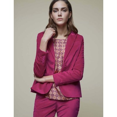 Pantalon Audrey velours fuchsia INES DE LA FRESSANGE PARIS