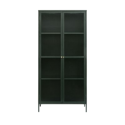 Vaisselier 2 portes en verre stié et métal H190cm - BJORN DRAWER