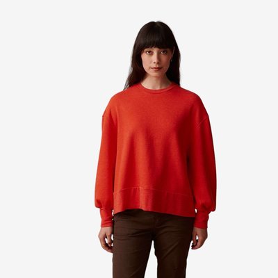 Sweat ample à manches bouffantes en molleton doux OLEK BENSIMON