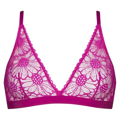 Soutien-gorge triangle en tulle et dentelle florale Fais-moi une fleur DIM