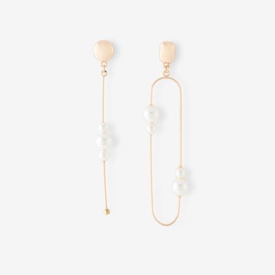 Boucles d'oreilles asymétriques perles BALABOOSTE
