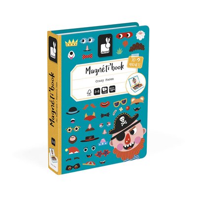 Magnéti'book Crazy Faces Garçon, 70 Magnets JANOD