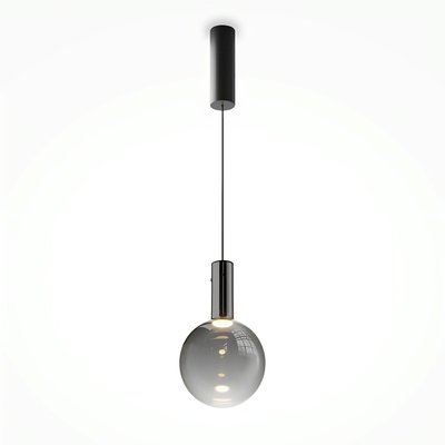 Suspension verre soufflé LED – globe noir fumé DELTONA PIER IMPORT