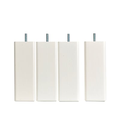 Jeu de pieds de lit carrés en bois (lot de 4) BELLECOUR