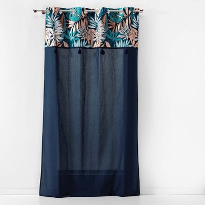 Rideau à œillets  Uni Top Métallisé Pompons Alianor  Coton DECORATIE