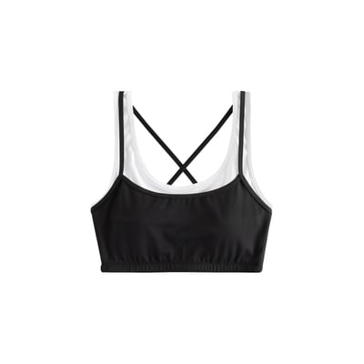 Soutien-gorge sport superposé à dos croisé NEXT