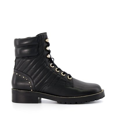 Bottes de motard matelassées sur les côtés - PEARLESCENT DUNE LONDON