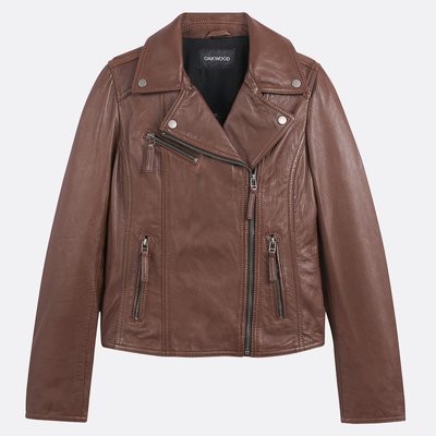 Blouson motard en cuir CLIPS OAKWOOD