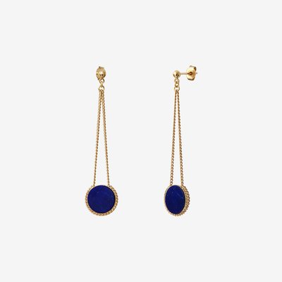 Boucles d'oreilles dorées à l'or fin LADY CAROLINE NAJMAN