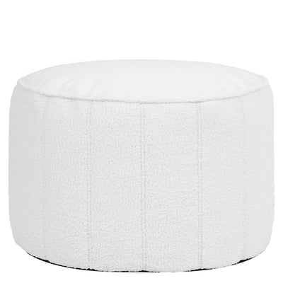 Pouf repose-pieds rond en bouclette Oeko-Tex® - MILANO ICON