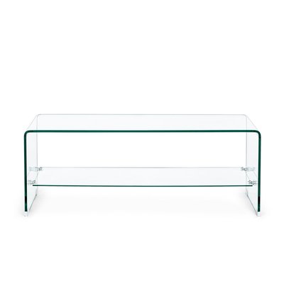 Table basse rectangulaire en verre double plateau L100 - IDORA HELLIN, DEPUIS 1862