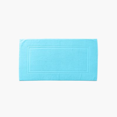 Tapis de bain coton LOLA II CARRE BLANC