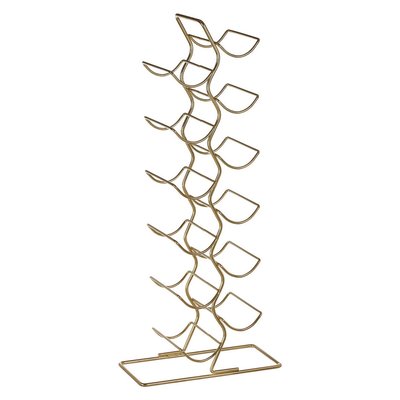 12-Bottle Wine Rack in Gold Finish SO'HOME
