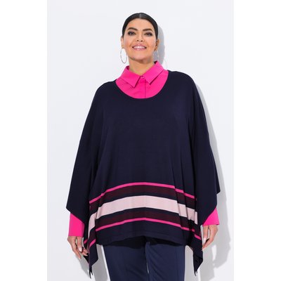 Cape en maille oversize, rayures à la base ULLA POPKEN