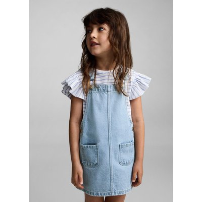 Robe chasuble courte en jean MANGO BABY