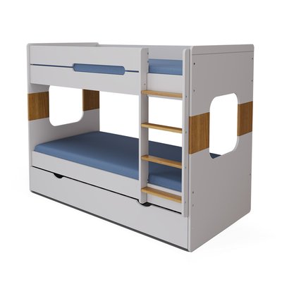 Pack lit superposé gigogne avec 2 matelas LEJI AKITEN RETAIL