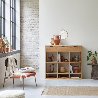 Console en teck massif et terrazzo premium Pink MIHO TIKAMOON