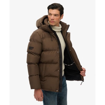 Doudoune Sport Mi-longue à Capuche SUPERDRY