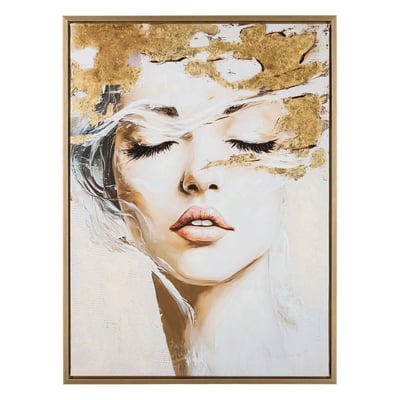 Toile peinte encadrée rectangulaire CLEO ATMOSPHERA