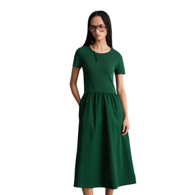 Robe en jersey flare avec jupe en popeline de coton MARC O’POLO DENIM