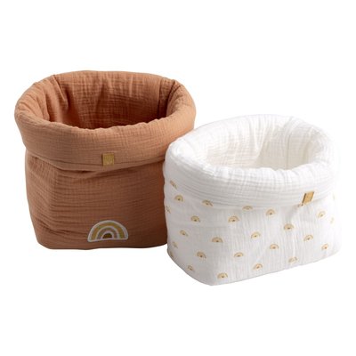 Panières de rangement lot de 2 en coton SAUTHON