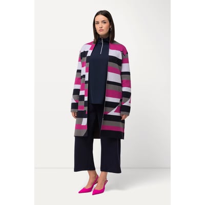 Cardigan motif Jacquard. Coupe ouverte et ULLA POPKEN