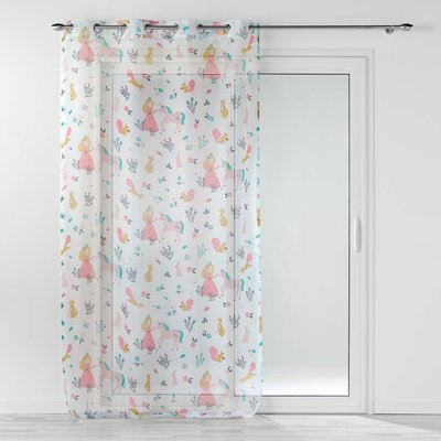 Rideau voile Princesse et licorne DOUCEUR D'INTÉRIEUR
