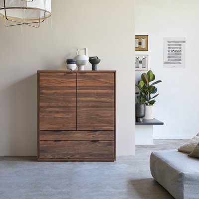 Armoire de rangement en noyer massif SENSON TIKAMOON