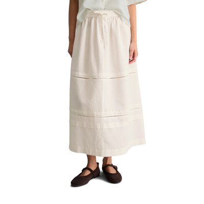 Jupe évasée regular en mélange de lin et de coton MARC O’POLO DENIM