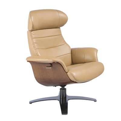 Fauteuil pivotant rembourré en cuir ANGEL CERDA