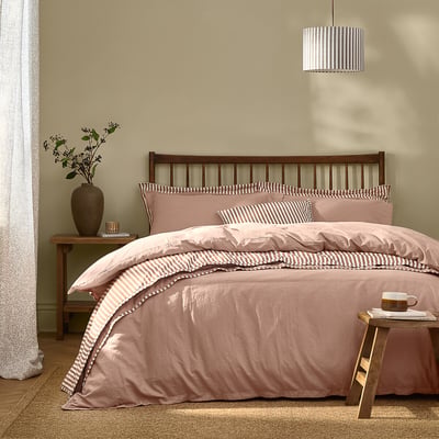 Hebden 100% Washed Cotton Duvet Cover and Pillowcase Set YARD