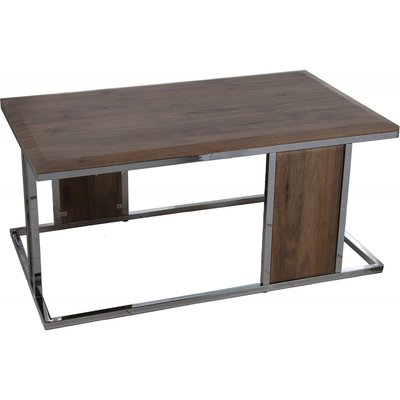 Table basse en bois et métal, design RECOLLECTION