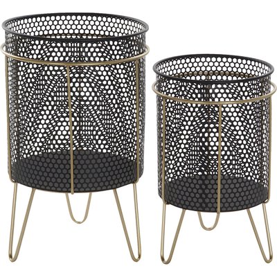 Cache-pots en métal (lot de 2), Loft RECOLLECTION
