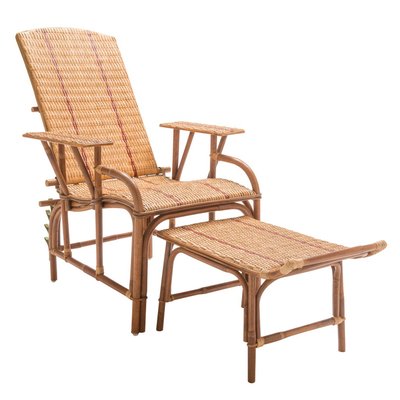 Chaise longue en rotin BAGATELLE KOK