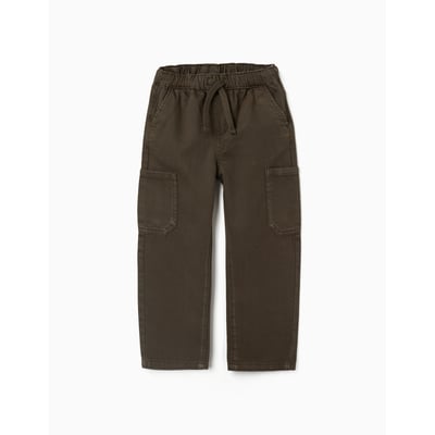 Pantalon baggy en sergé avec poches cargo ZIPPY