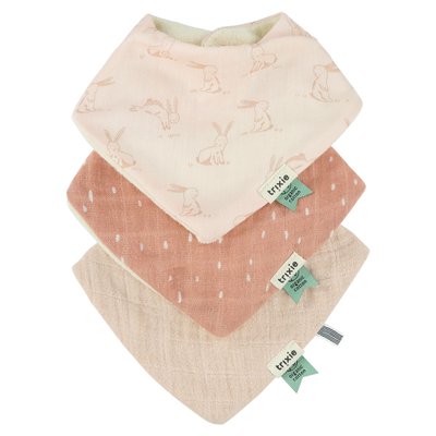 Lot de 3 bavoirs bandana Rosy Rabbit - Trixie TRIXIE