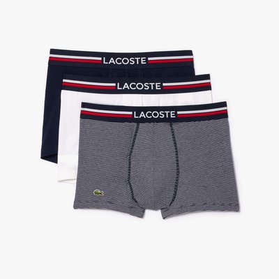 Lot de 3 boxers tricolores LACOSTE