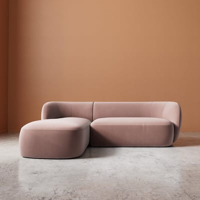 Alban Crushed Velvet Corner Chaise Sofa SWOON