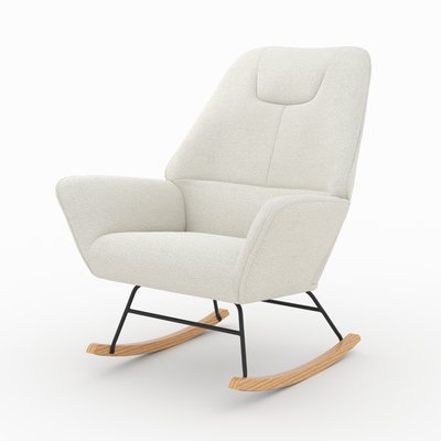 Rocking-chair en tissu bouclé - SHAUN RENDEZ-VOUS DÉCO