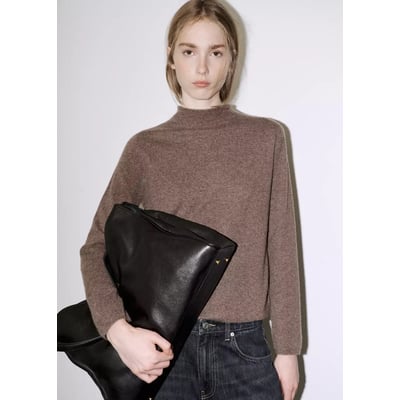 Pull-over 100 % cachemire col montant MANGO