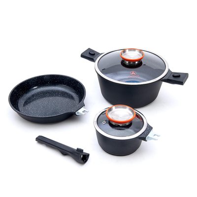 Set de 8 pièces noir 28cm amovible - "Alizée Maxlux" LAGUIOLE CUISSON