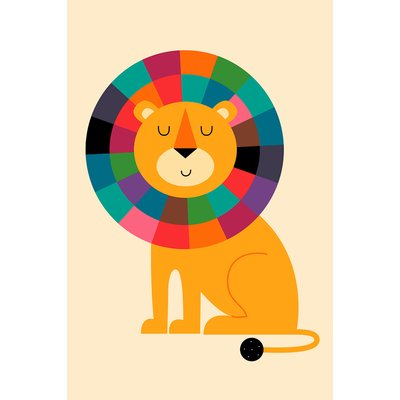 Tableau enfant rainbow lion HEXOA