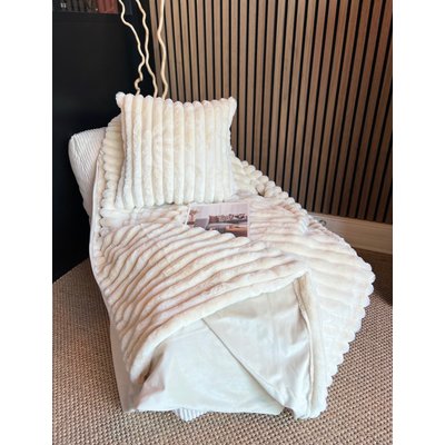 Plaid gros velours cotelé moelleux imitation fourrure RAYA MAGMA HEIMTEX