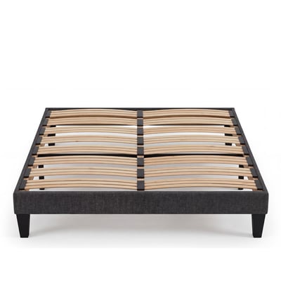 Sommier en kit en kit tissu gris anthracite - 180x200 cm MAISON AUBERTIN