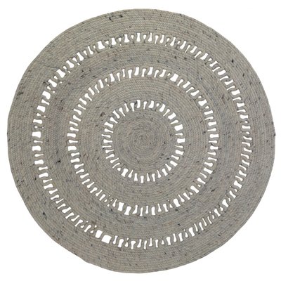 Tapis rond laine feutrée ajourée BIBEK NATTIOT