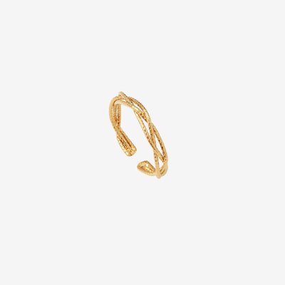 Bague ajustable plaquée or N°1 CAROLINE NAJMAN