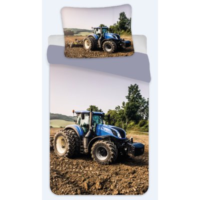 Parure de Lit Coton Tracteur Bleu HOME