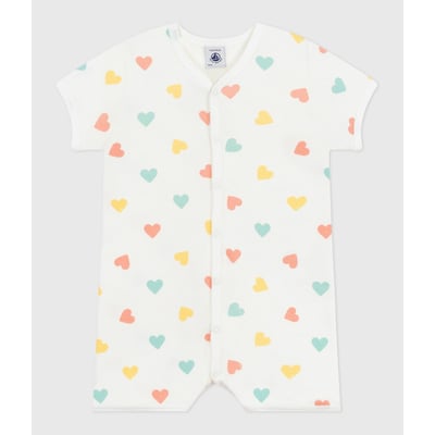Combinaison courte en coton cœurs PETIT BATEAU
